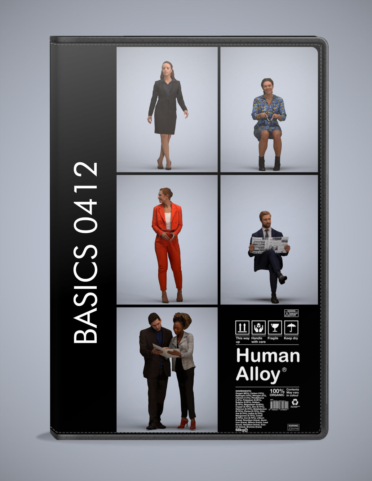 3D people models business bundle, 5 scanned humans for 3ds Max rendering