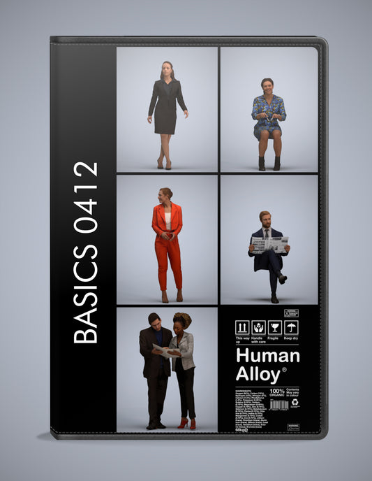 3D people models business bundle, 5 scanned humans for 3ds Max rendering