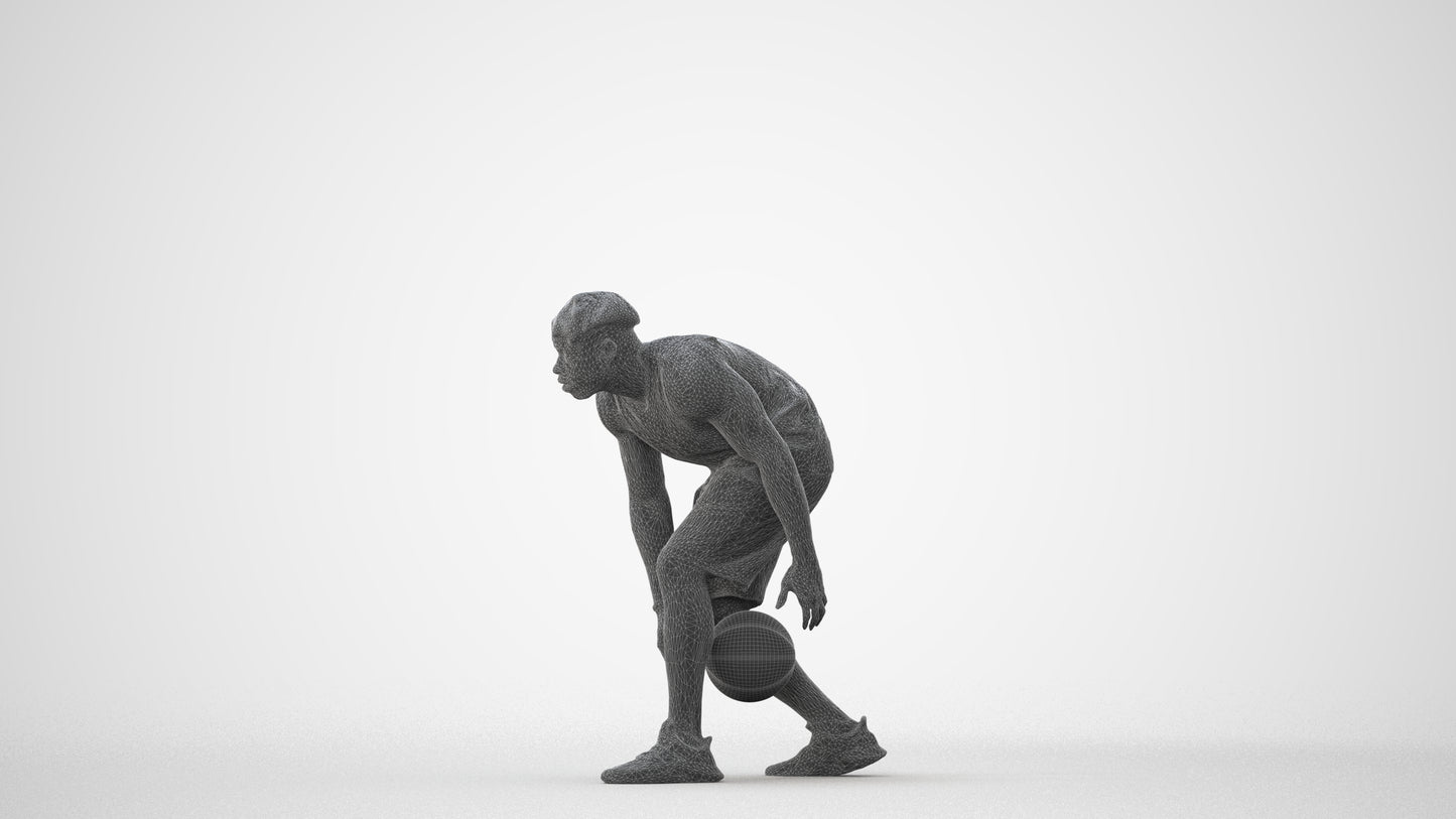 3D people model man sport, scanned human for 3ds Max rendering, square thumbnail