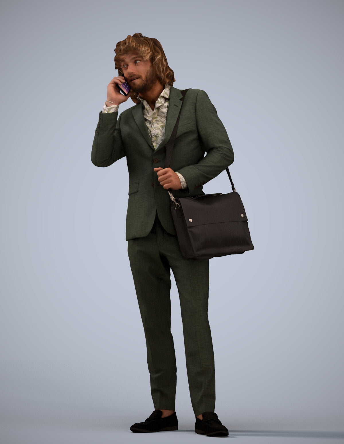 3D scanned man business, photorealistic archviz people for Enscape and SketchUp