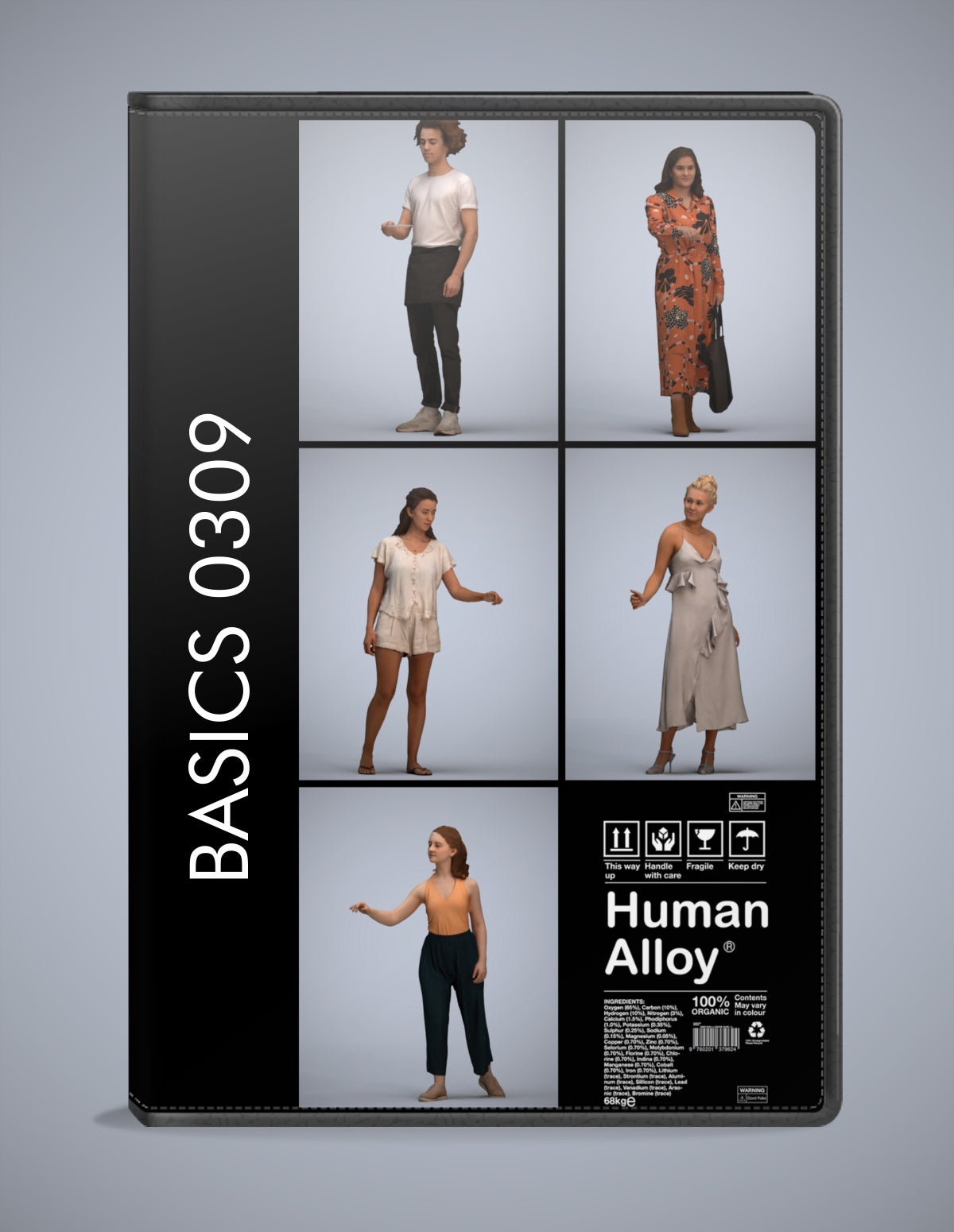 photogrammetry 3D people door collection, 5 realistic human models archviz FBX
