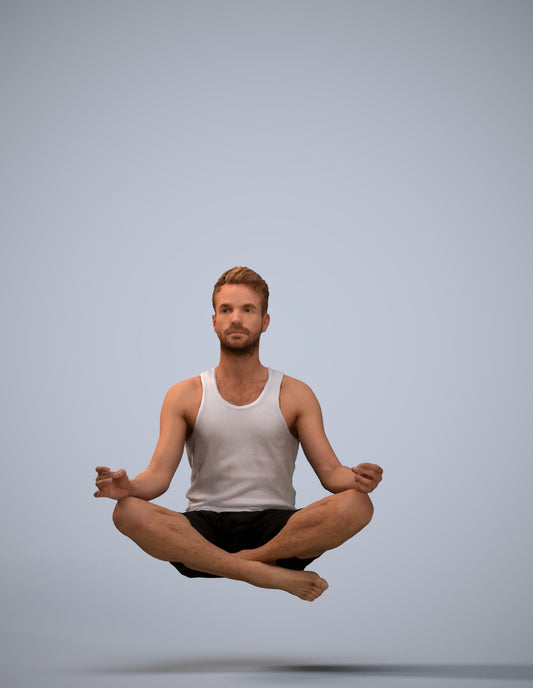 realistic 3D man sport, scanned archviz people for Blender and 3ds Max