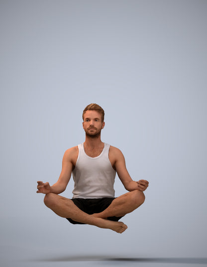 realistic 3D man sport, scanned archviz people for Blender and 3ds Max