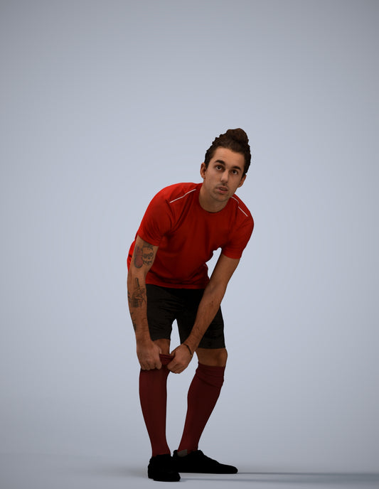 realistic 3D man sport, scanned archviz people for Blender and 3ds Max