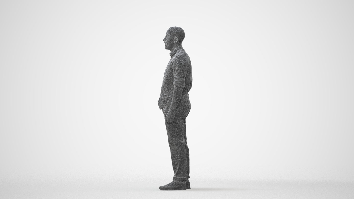 realistic 3D people man business, render-ready for V-Ray and Corona, FBX OBJ, square thumbnail