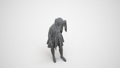 scanned 3D girl kids, photogrammetry people for Enscape and V-Ray, wireframe three-quarter view