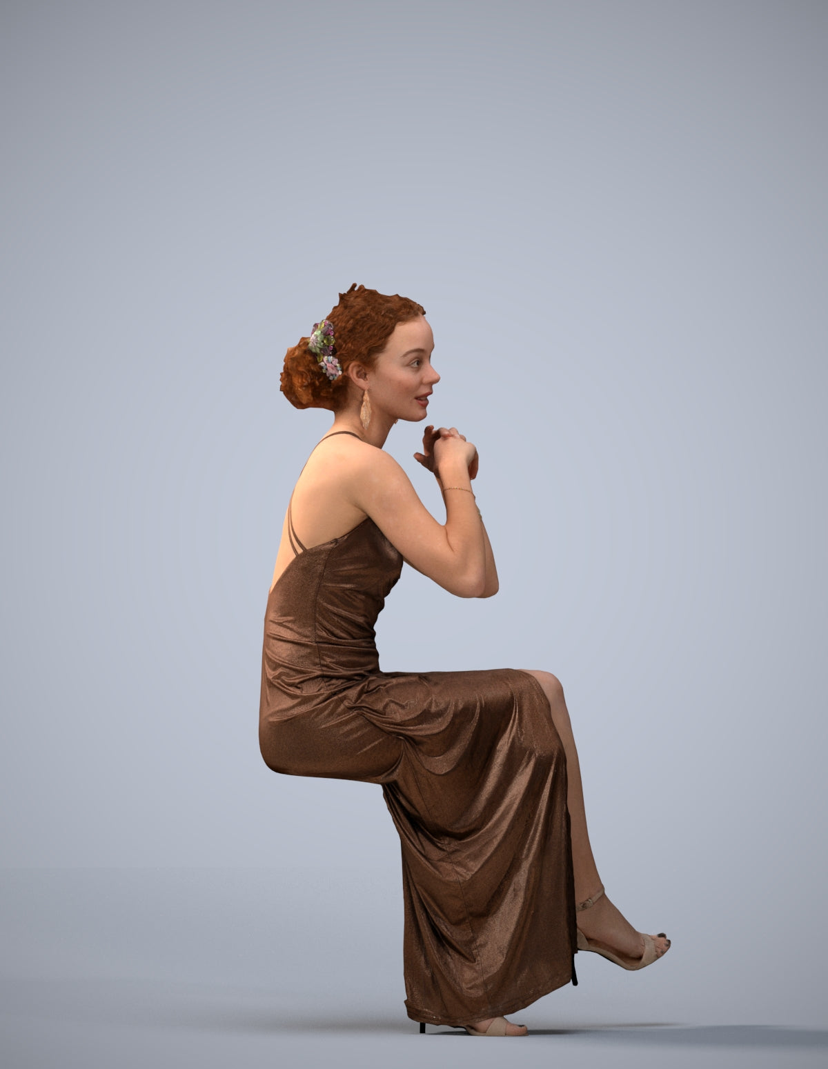 3D people model woman formal formalaffairs, scanned human for 3ds Max rendering