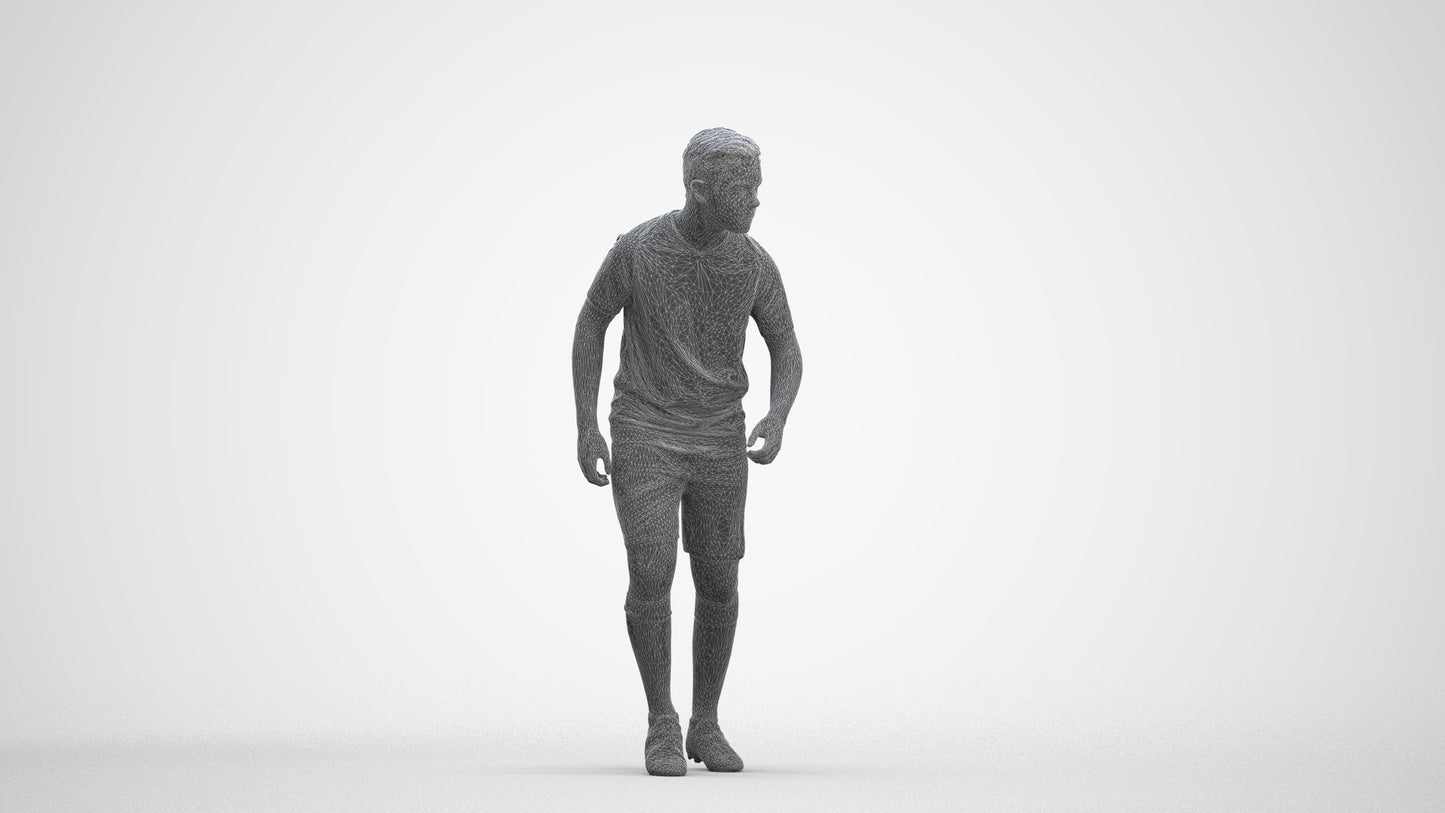 realistic 3D boy sport, scanned archviz people for Blender and 3ds Max, three-quarter front view render