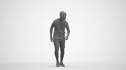 realistic 3D boy sport, scanned archviz people for Blender and 3ds Max, three-quarter front view render