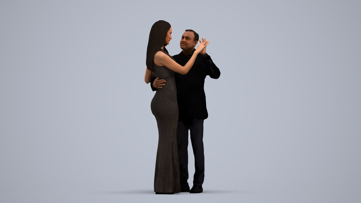 realistic 3D man formal dancing, scanned archviz people for Blender and 3ds Max, standing pose render