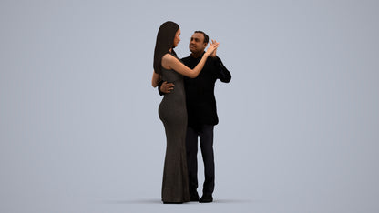 realistic 3D man formal dancing, scanned archviz people for Blender and 3ds Max, standing pose render
