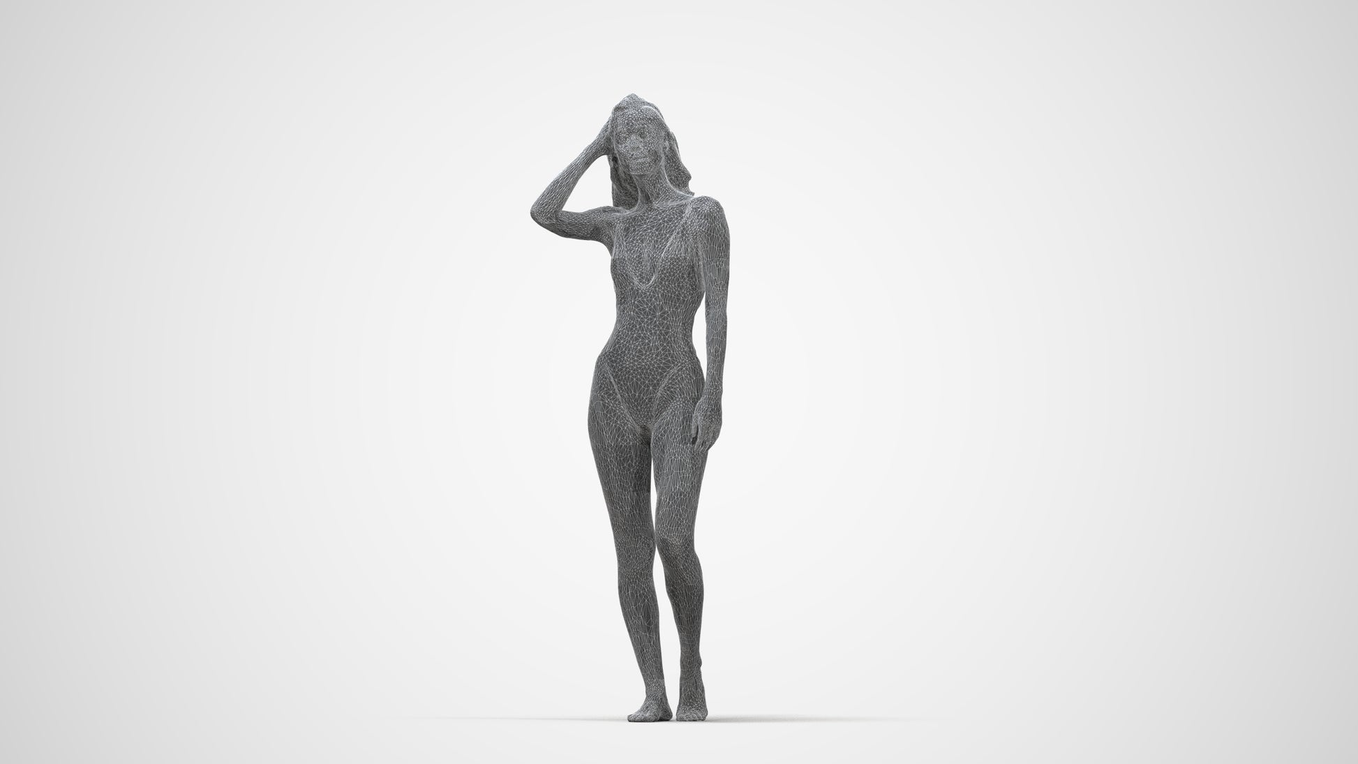 3D scanned woman pool, photorealistic archviz people for Enscape and SketchUp, square thumbnail