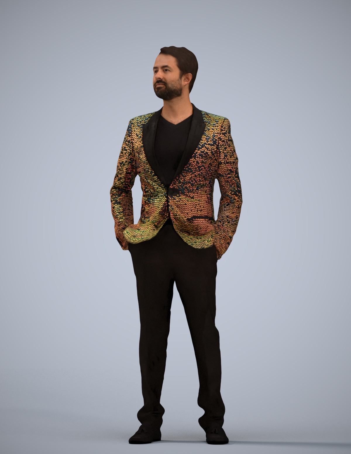 photogrammetry 3D man formal formalaffairs, realistic human model archviz FBX