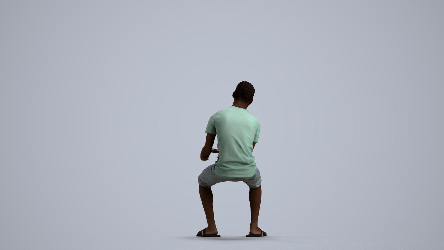 photogrammetry 3D boy casual kids, realistic human model archviz FBX, front view render