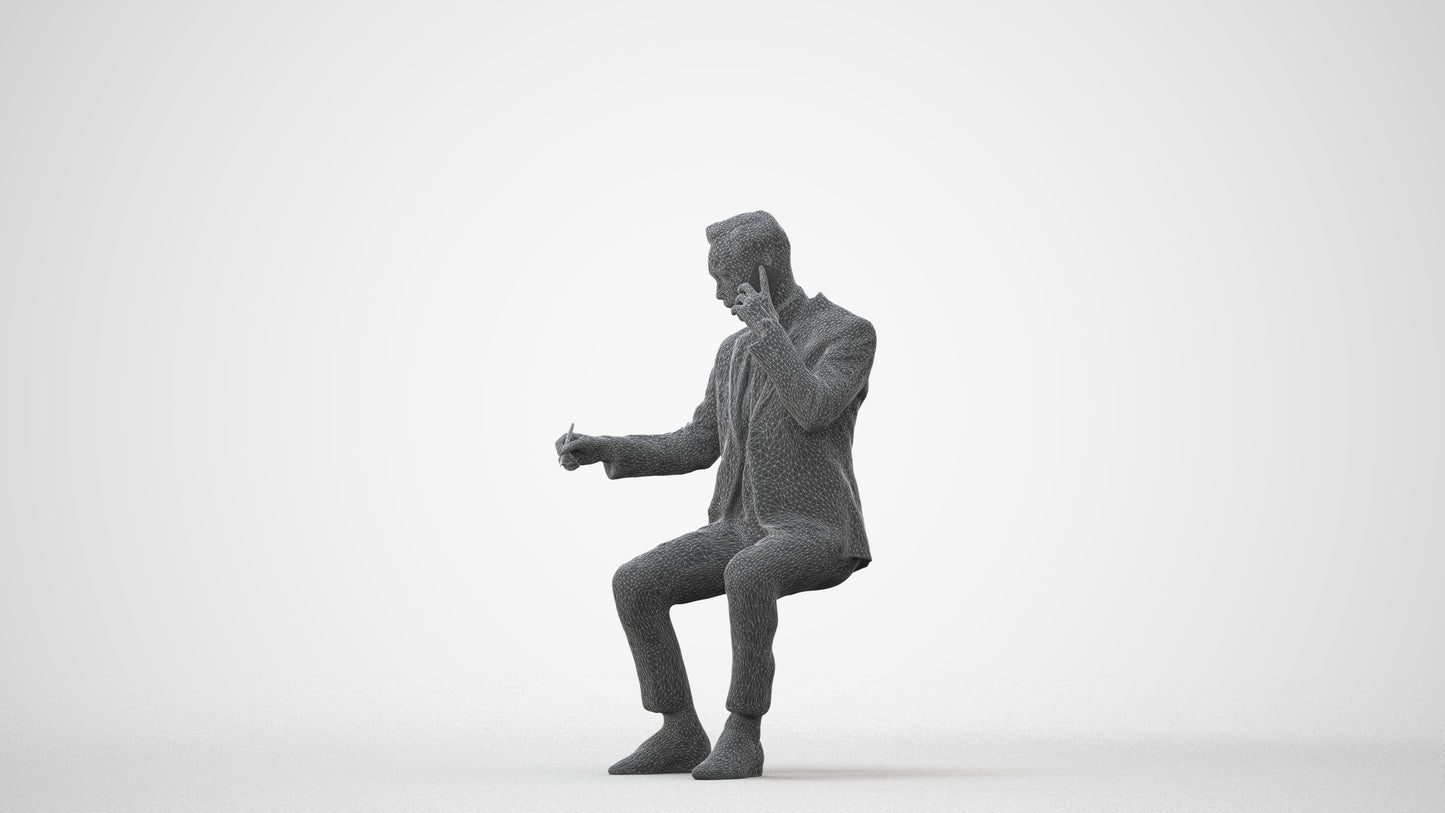 3D scanned man business formal, photorealistic archviz people for Enscape and SketchUp, square thumbnail