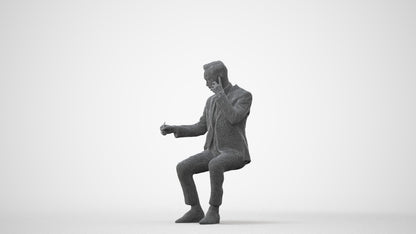 3D scanned man business formal, photorealistic archviz people for Enscape and SketchUp, square thumbnail