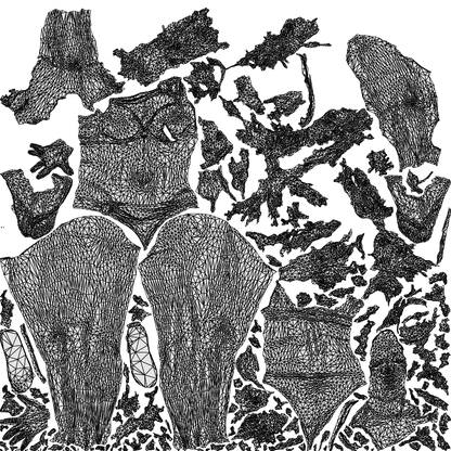 realistic 3D people woman pool, render-ready for V-Ray and Corona, FBX OBJ, wireframe top-down view