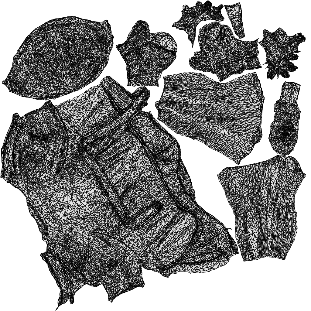 3D people model woman business standing, scanned human for 3ds Max rendering, wireframe top-down view