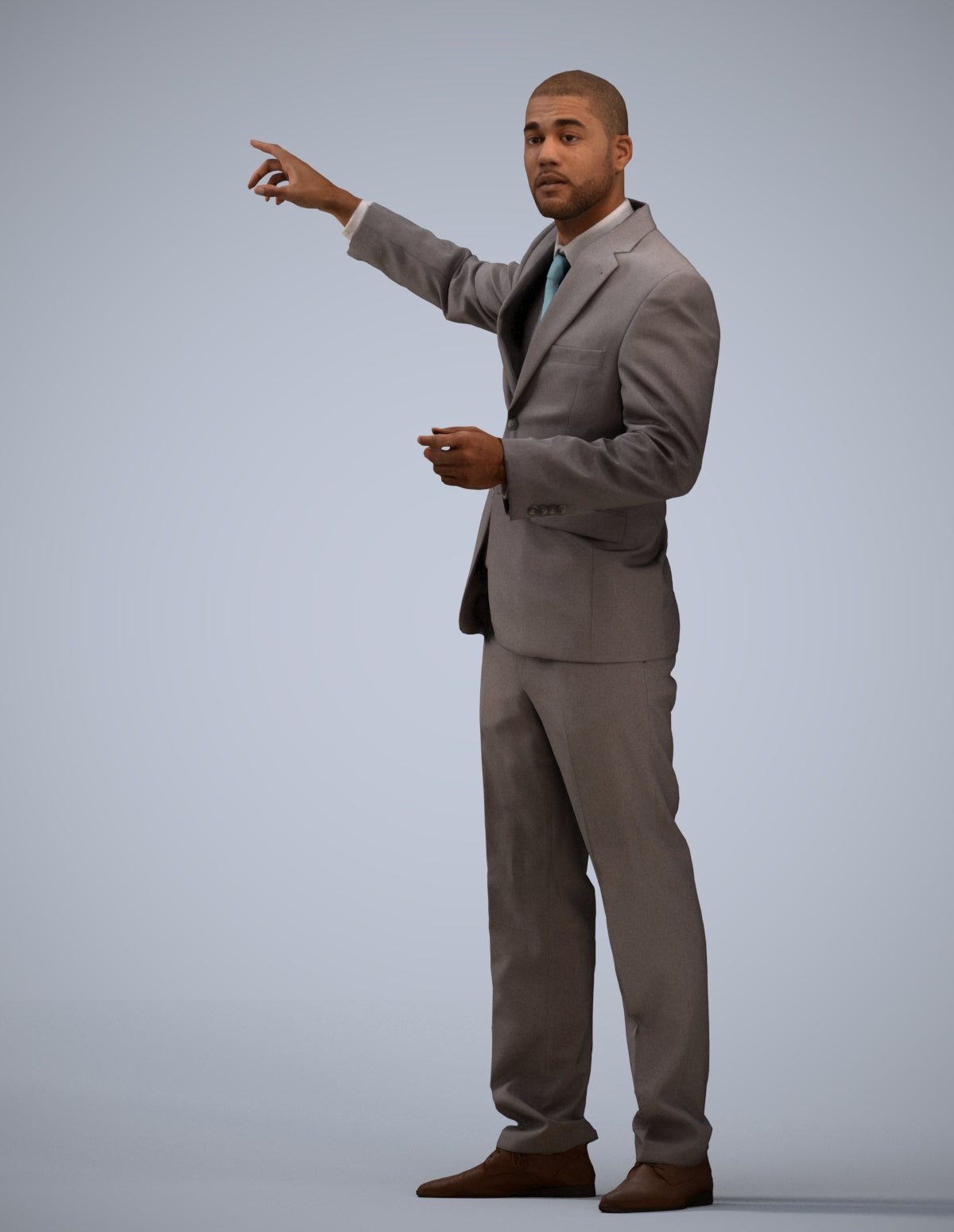 realistic 3D man business, scanned archviz people for Blender and 3ds Max