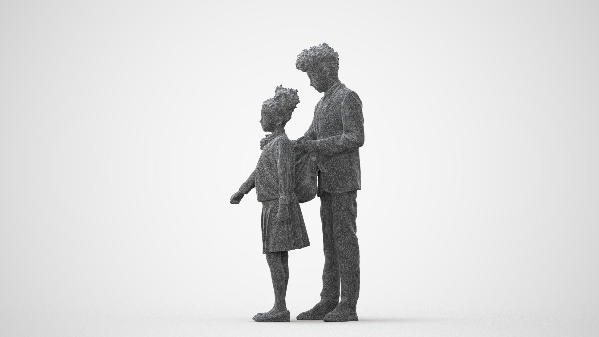 photogrammetry 3D girl kids, realistic human model archviz FBX, square thumbnail