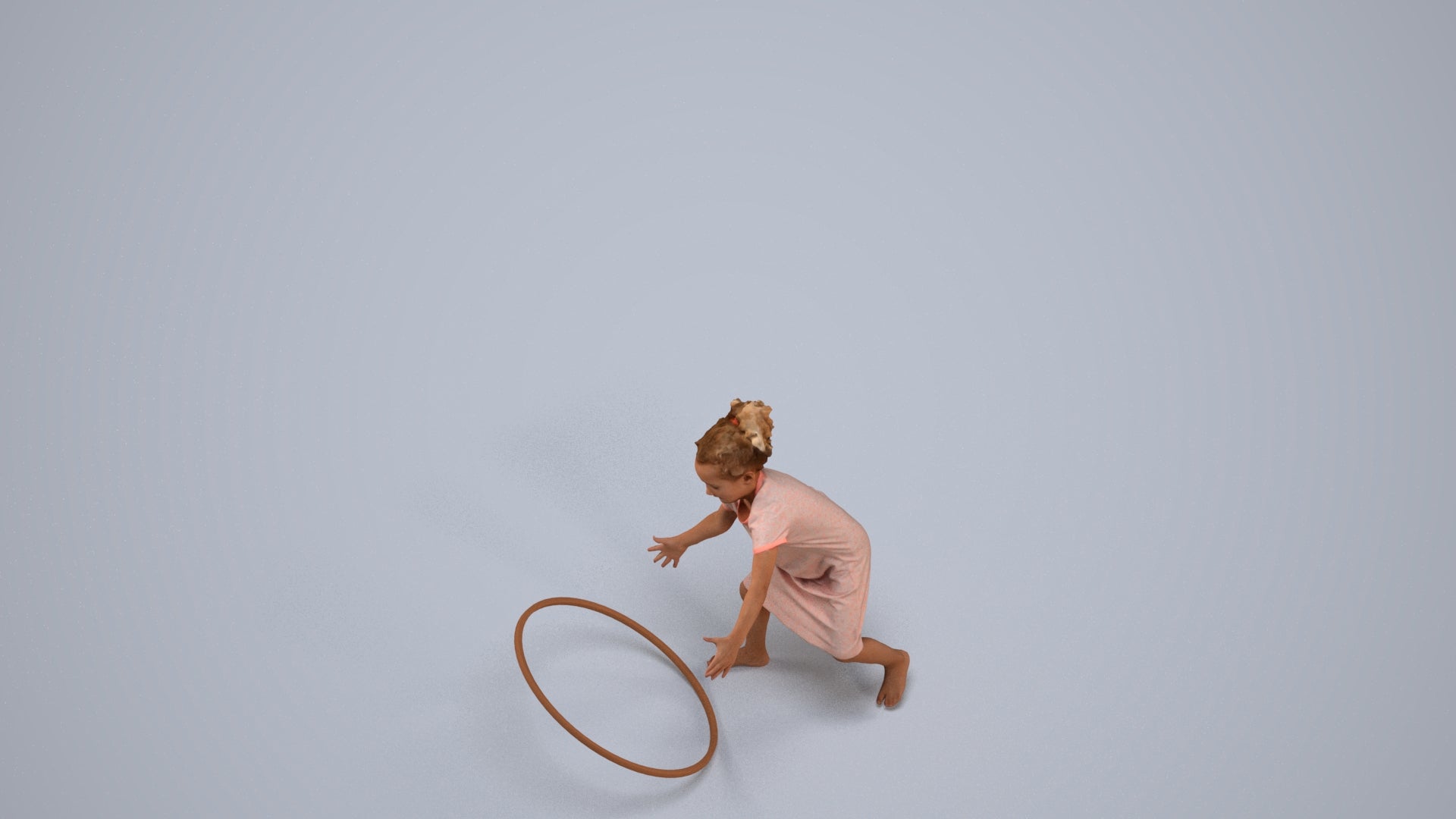 realistic 3D people girl casual kids, render-ready for V-Ray and Corona, FBX OBJ, back view render