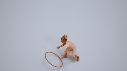 realistic 3D people girl casual kids, render-ready for V-Ray and Corona, FBX OBJ, back view render