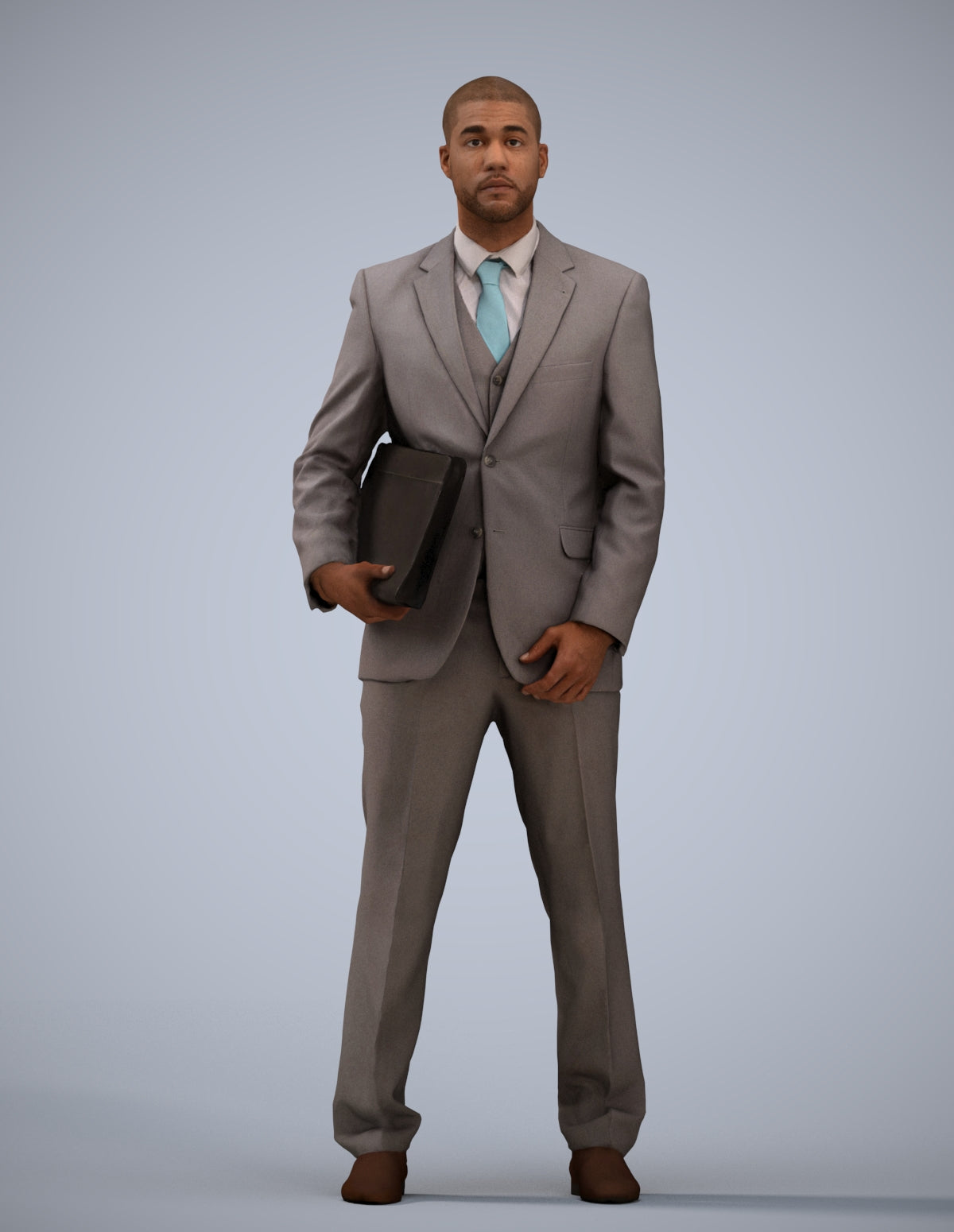 scanned 3D man business, photogrammetry people for Enscape and V-Ray