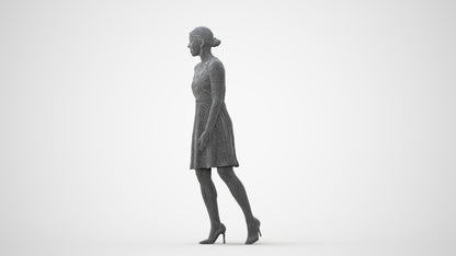 realistic 3D human woman formal formalaffairs, archviz people FBX OBJ for Blender, square thumbnail