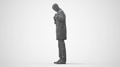 scanned 3D man medical, photogrammetry people for Enscape and V-Ray, square thumbnail