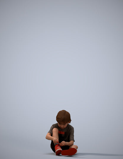 realistic 3D people boy casual kids, render-ready for V-Ray and Corona, FBX OBJ
