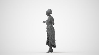 3D human model woman formal, photogrammetry scanned person for archviz, square thumbnail