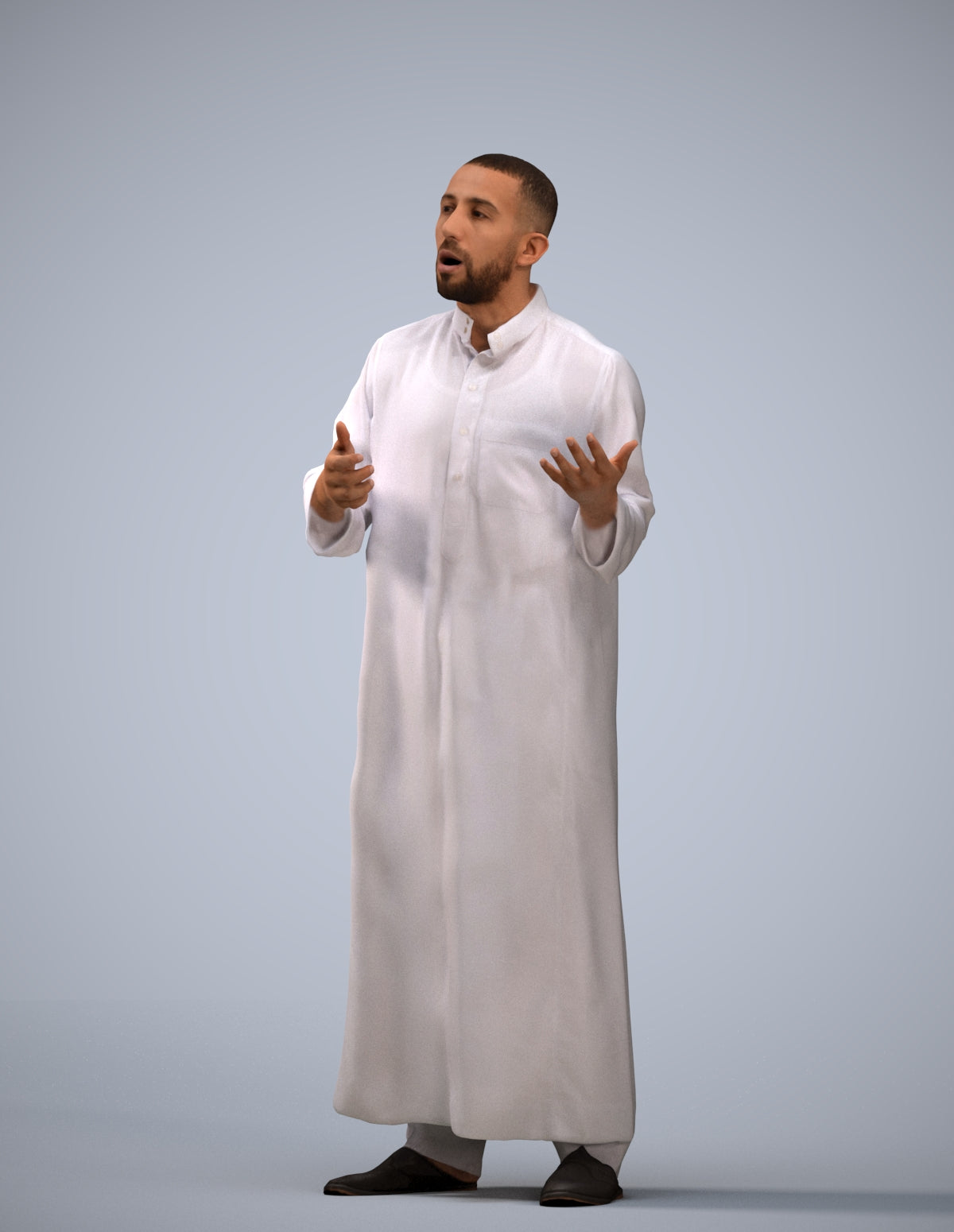 realistic 3D human man standing, archviz people FBX OBJ for Blender