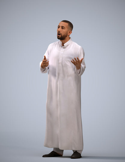 realistic 3D human man standing, archviz people FBX OBJ for Blender