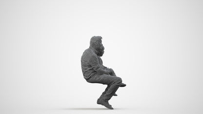 3D people model boy casual kids, scanned human for 3ds Max rendering, wireframe side view