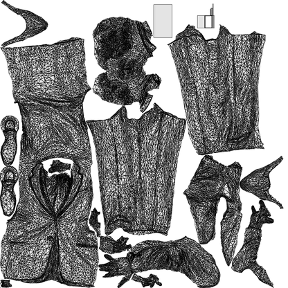realistic 3D people man business, render-ready for V-Ray and Corona, FBX OBJ, wireframe top-down view