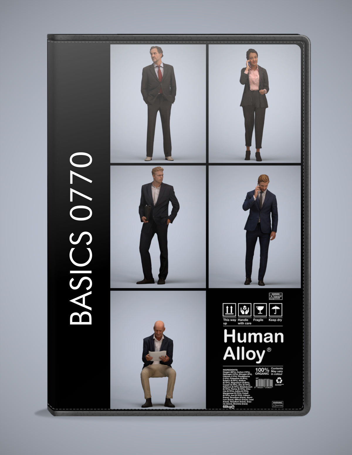 photogrammetry 3D people business collection, 5 realistic human models archviz FBX