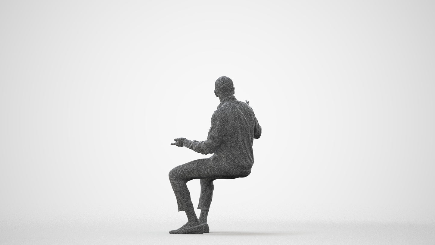 photogrammetry 3D man business, realistic human model archviz FBX, square thumbnail