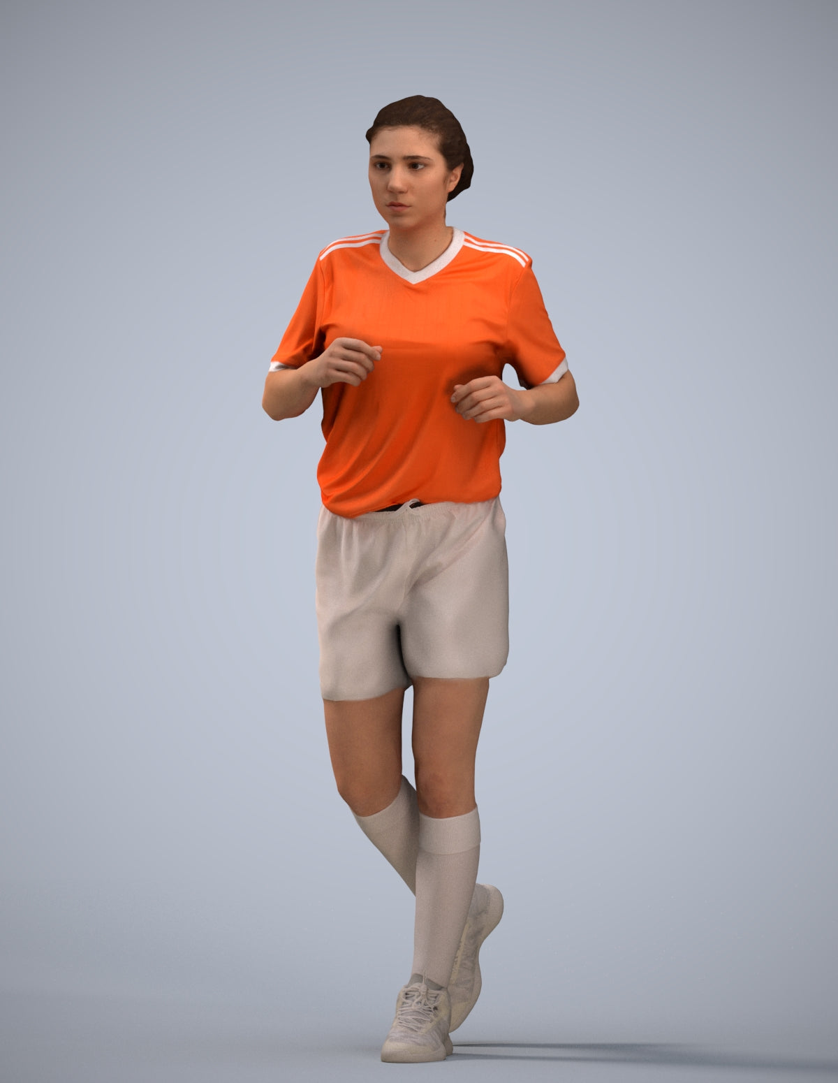 3D people model woman sport, scanned human for 3ds Max rendering