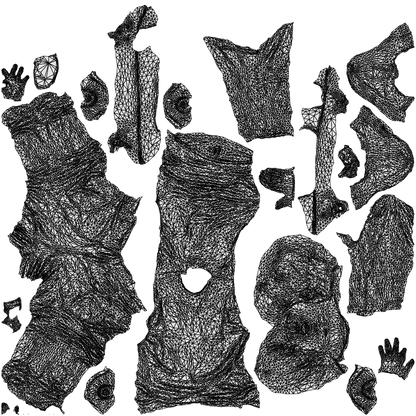 3D scanned boy kids casual, photorealistic archviz people for Enscape and SketchUp, wireframe top-down view