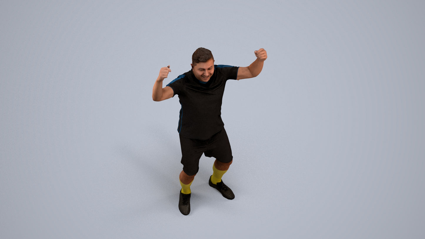 realistic 3D man sport, scanned archviz people for Blender and 3ds Max, back view render
