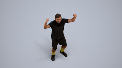 realistic 3D man sport, scanned archviz people for Blender and 3ds Max, back view render