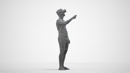 photogrammetry 3D boy casual kids, realistic human model archviz FBX, wireframe side view