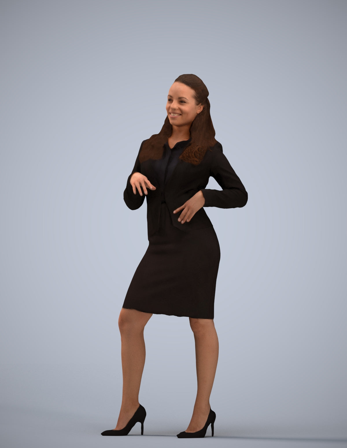 photogrammetry 3D woman business, realistic human model archviz FBX