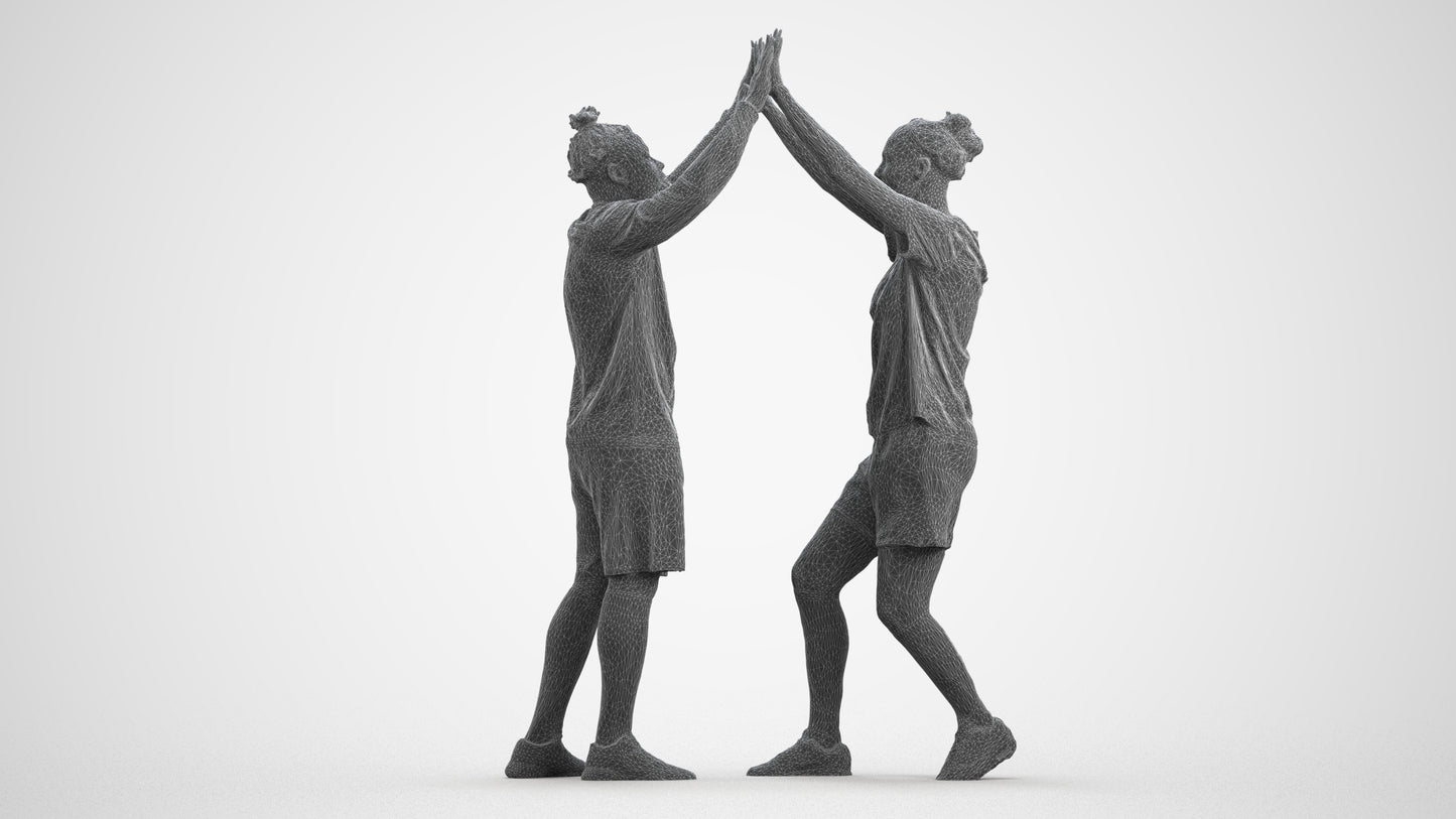 realistic 3D human woman sport, archviz people FBX OBJ for Blender, wireframe front view
