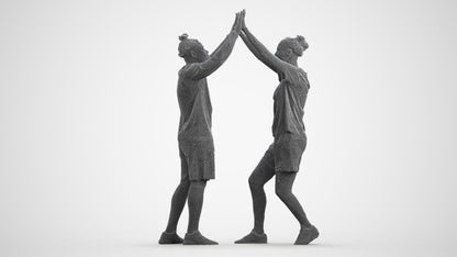 realistic 3D human woman sport, archviz people FBX OBJ for Blender, wireframe front view