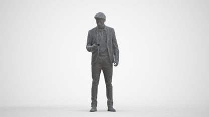 realistic 3D human man business, archviz people FBX OBJ for Blender, three-quarter front view render
