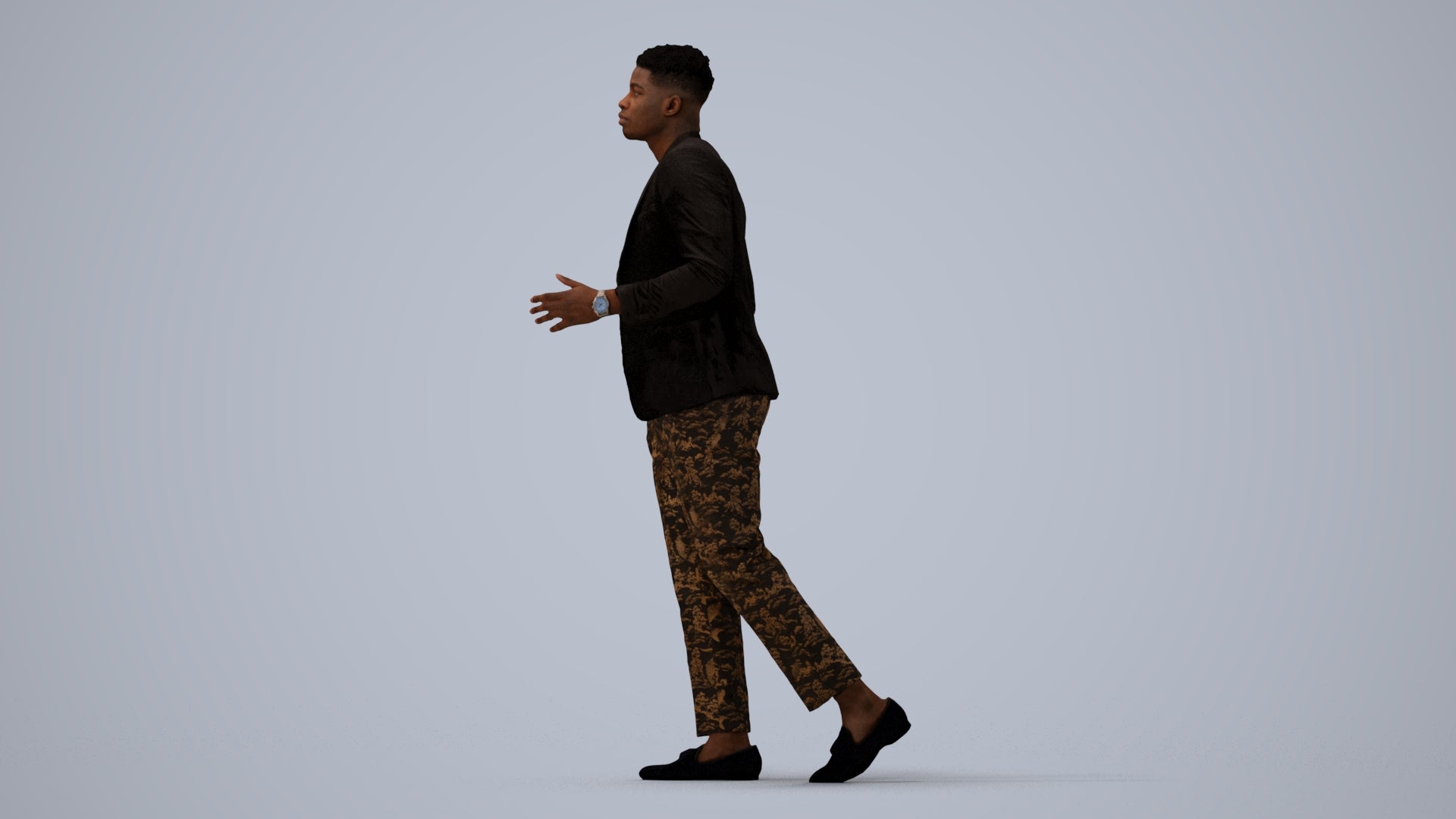 scanned 3D man formal formalaffairs, photogrammetry people for Enscape and V-Ray, three-quarter view render