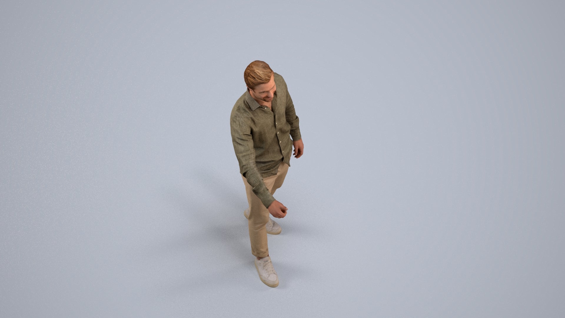 realistic 3D people man casual mix, render-ready for V-Ray and Corona, FBX OBJ, back view render