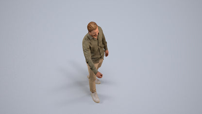 realistic 3D people man casual mix, render-ready for V-Ray and Corona, FBX OBJ, back view render