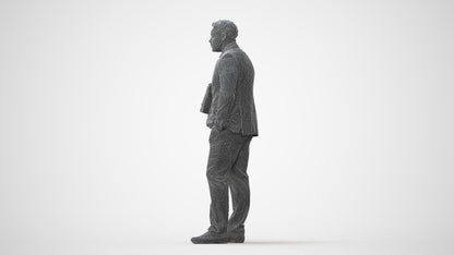 3D people model man business, scanned human for 3ds Max rendering, square thumbnail